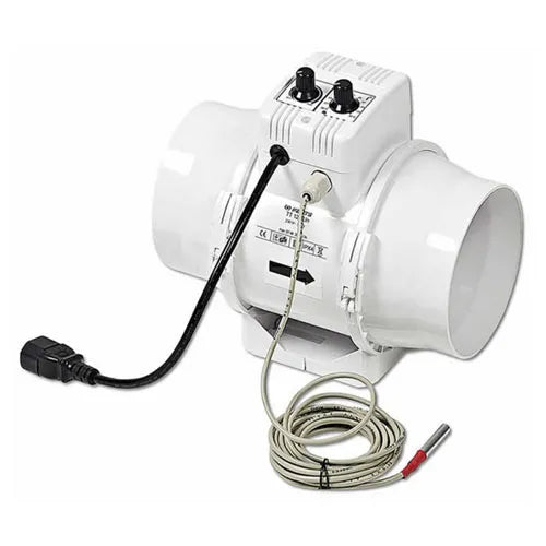 Vents Rohrlüfter TT 100 Un 100mm Thermostat + Potenzregler (187 m³/h) - Grow-Xplosion